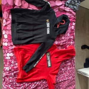 2 zoo York hoodies both are XL YOUTH both for 35